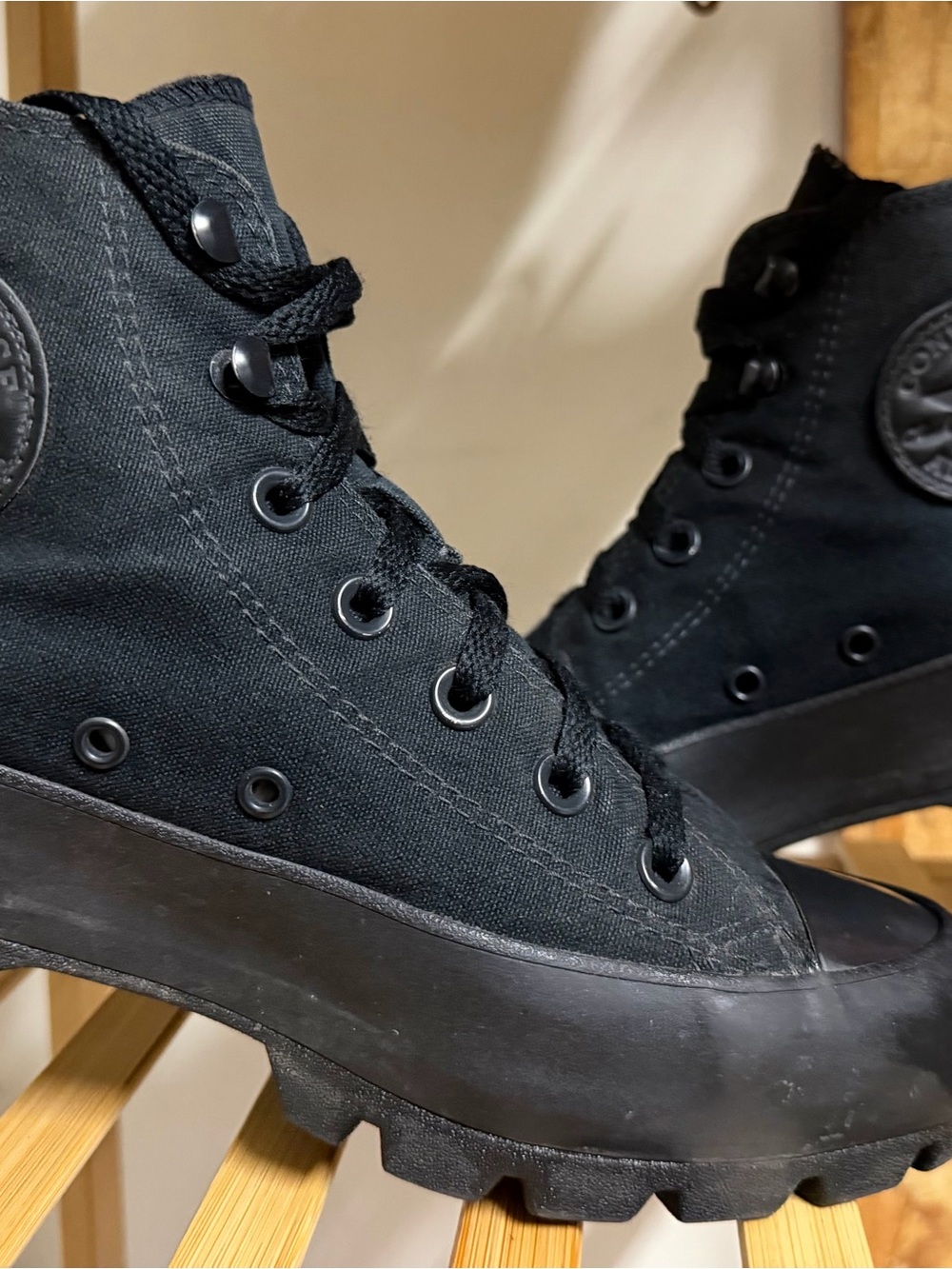 Converse CT Lugged Black High-Top Sneakers - Picture 3 of 4